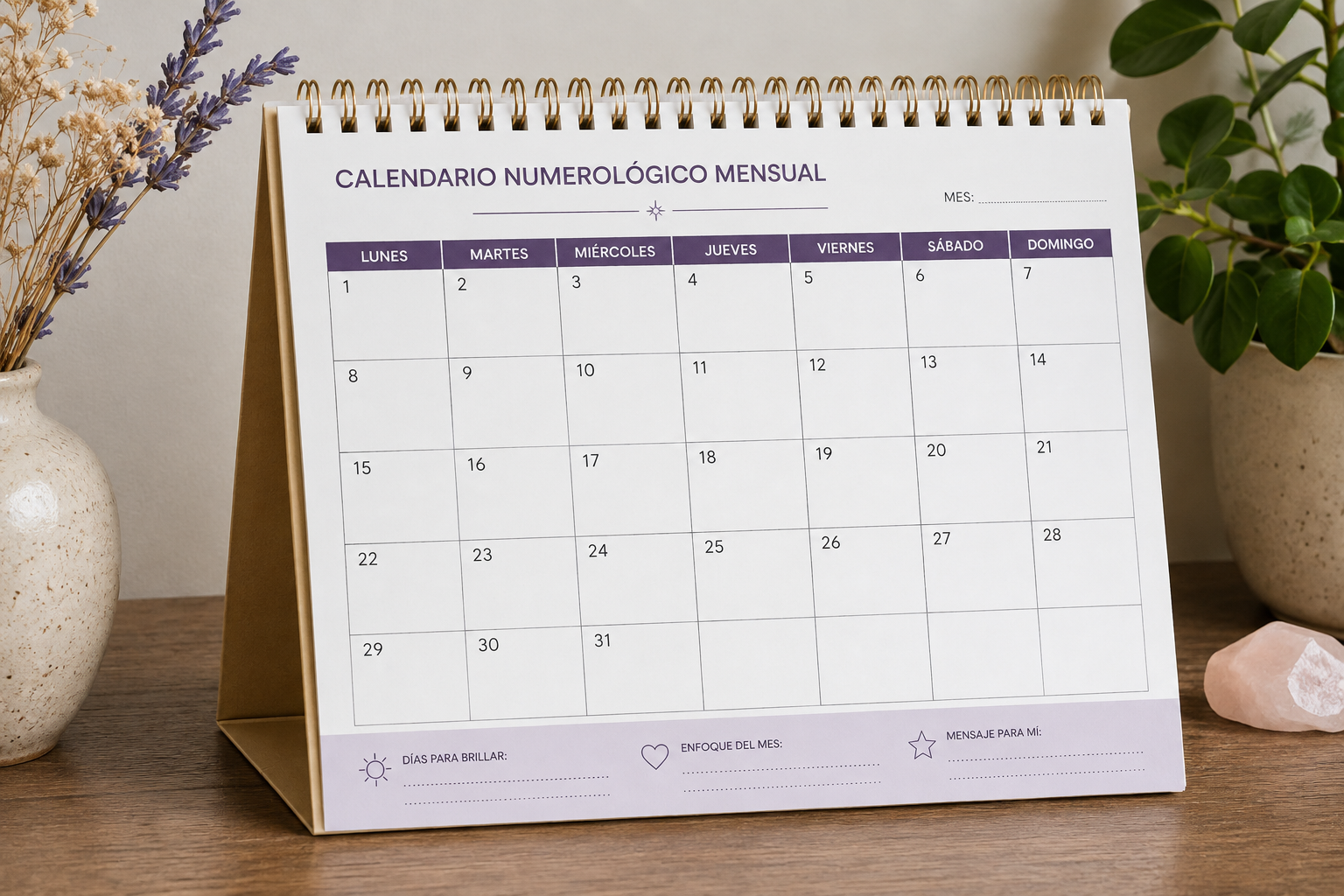 Calendario Numerológico Mensual